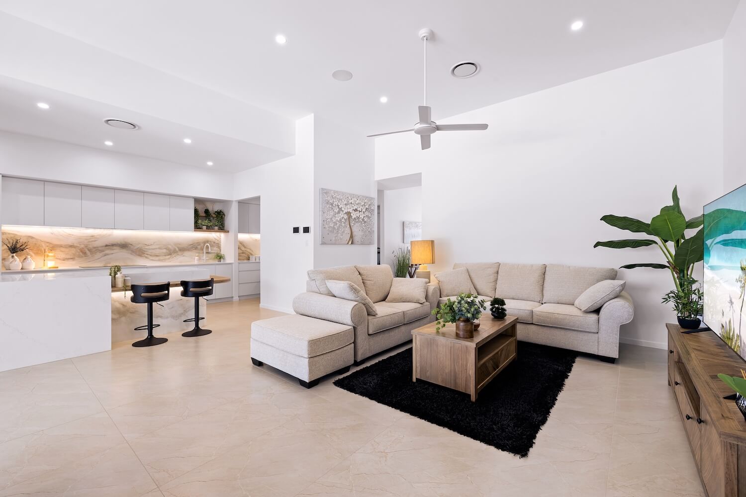 Open-plan living area